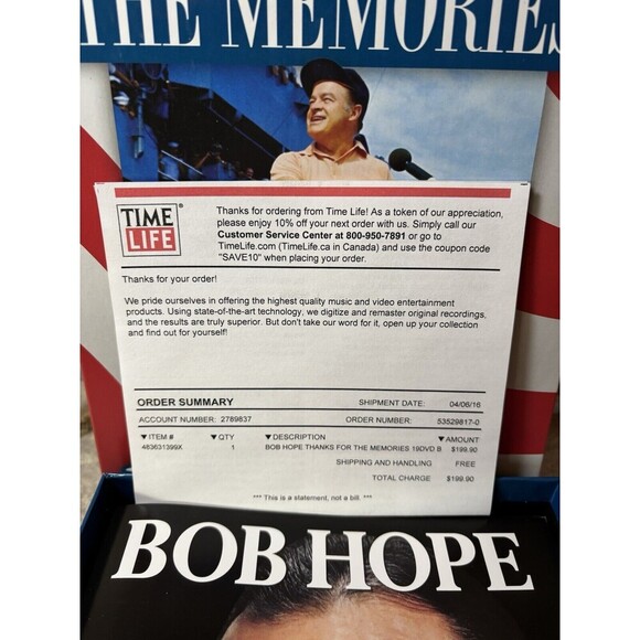 Thanks for the Memories: The Bob Hope Specials Sealed DVD Box Set TIME LIFE 2015 - Picture 6 of 6